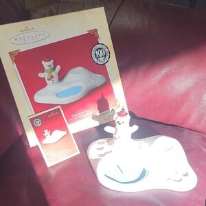 Hallmark Keepsake Snowman with Red and White Accents